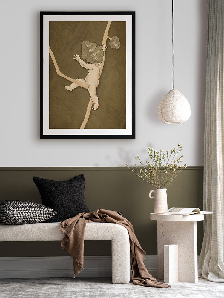 Gumnut Adventures III Brown Framed Art Print | Lifestyle