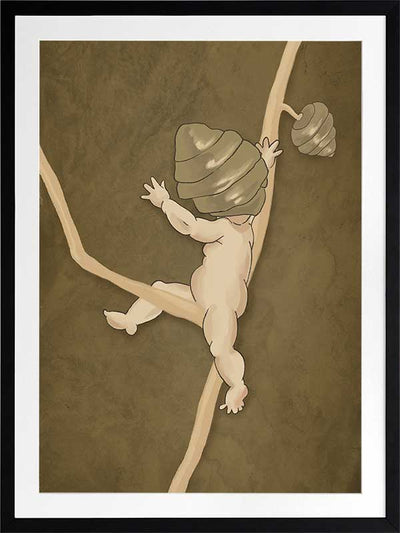 Gumnut Adventures III Brown Framed Art Print