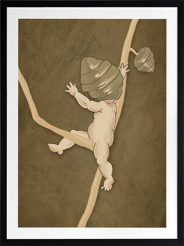 Gumnut Adventures III Brown Framed Art Print