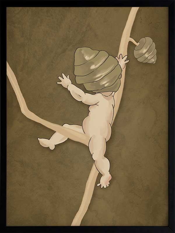 Gumnut Adventures III Brown Framed Art Print