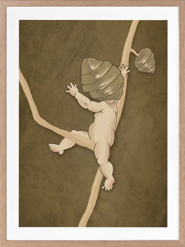 Gumnut Adventures III Brown Framed Art Print