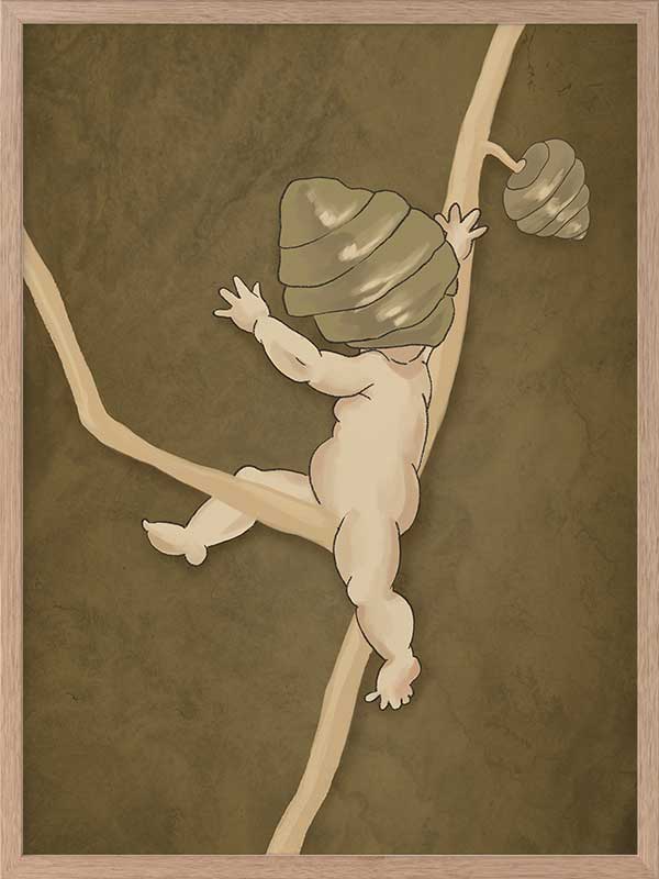 Gumnut Adventures III Brown Framed Art Print