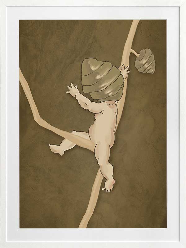 Gumnut Adventures III Brown Framed Art Print