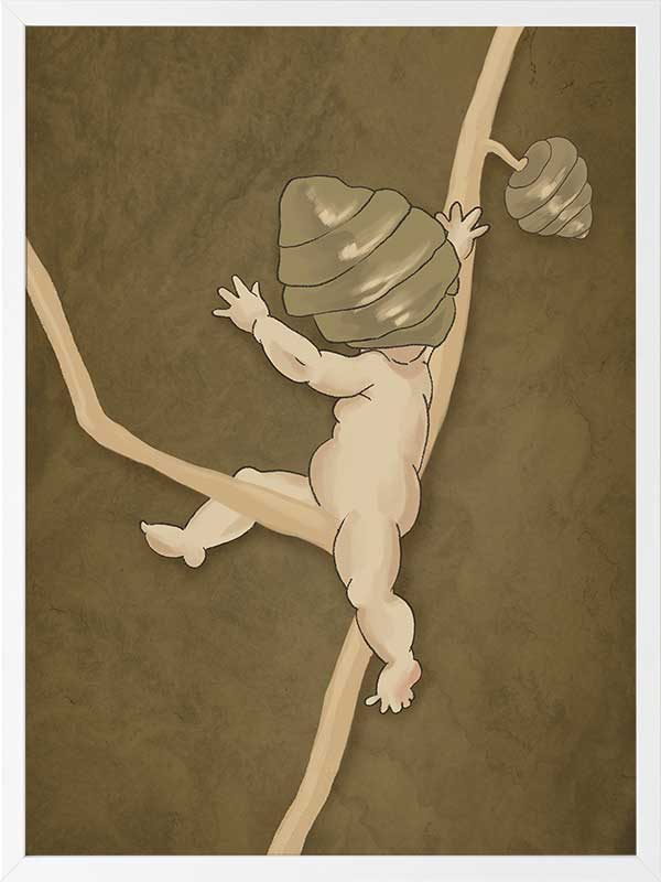 Gumnut Adventures III Brown Framed Art Print