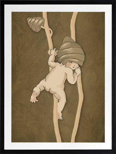 Gumnut Adventures II Brown Framed Art Print