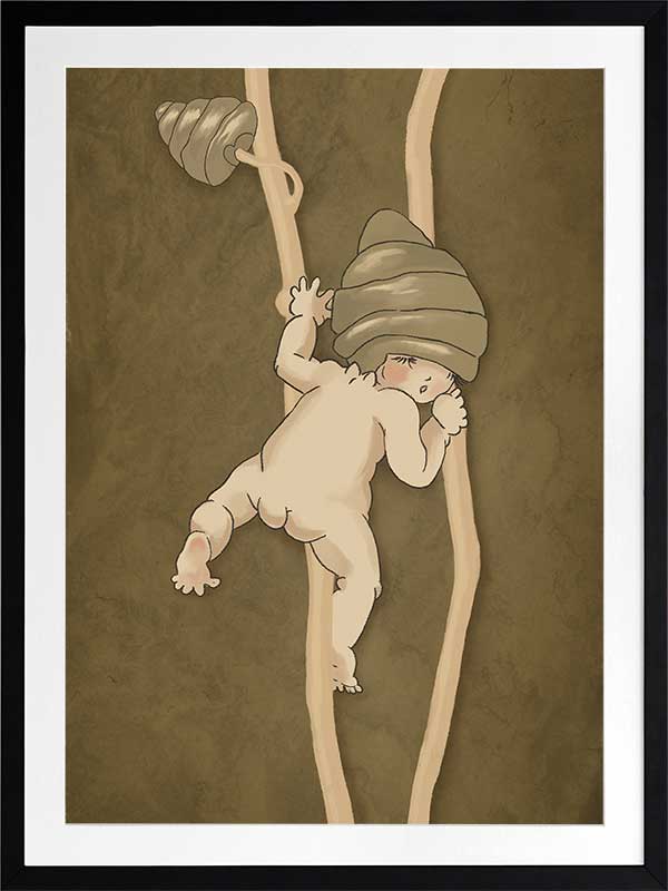 Gumnut Adventures II Brown Framed Art Print
