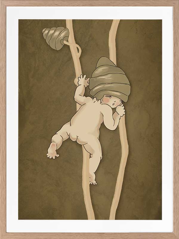 Gumnut Adventures II Brown Framed Art Print