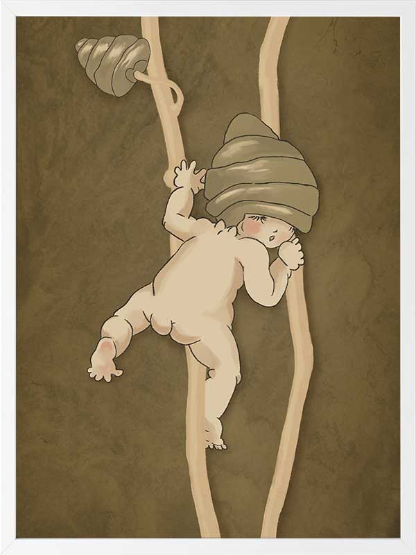 Gumnut Adventures II Brown Framed Art Print