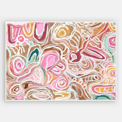 Message Sticks Pink Unframed Art Print 