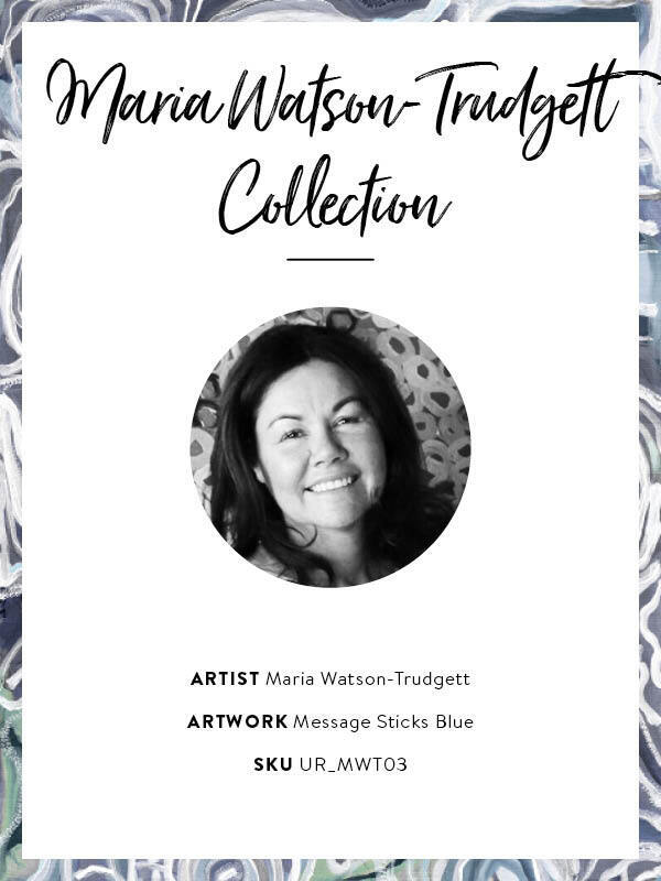 Message Sticks Blue Framed Art Print 