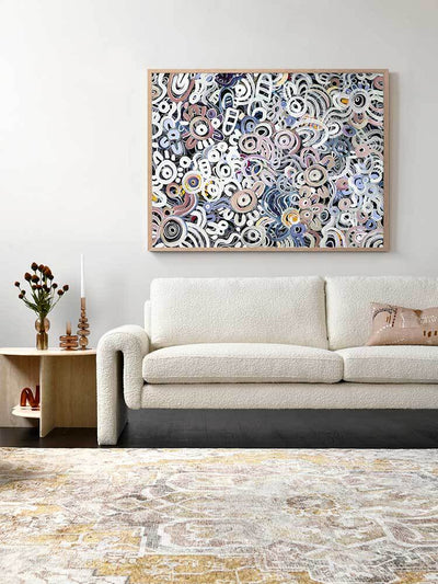 Connectedness Blue Framed Art Print  | Lifestyle