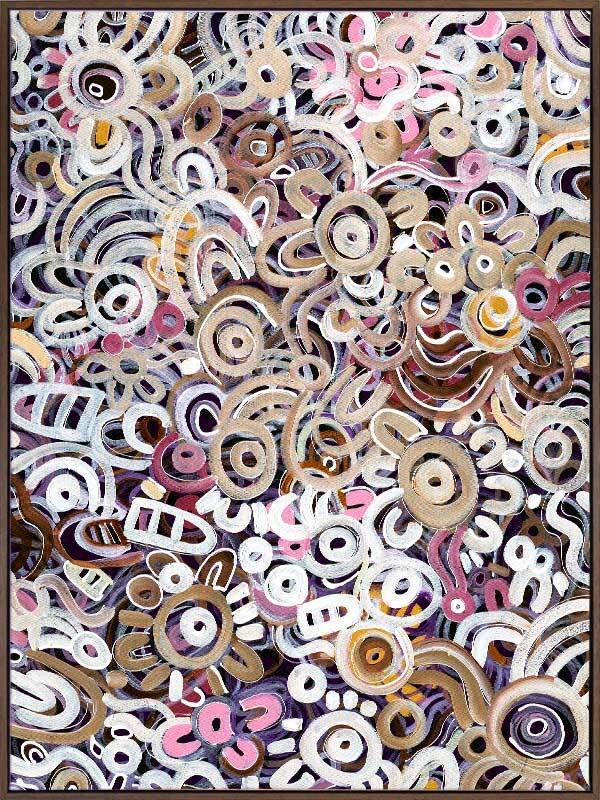 Connectedness Pink Canvas Art Print 