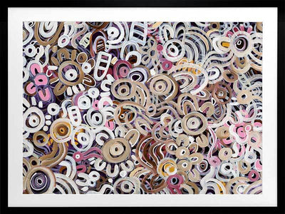 Connectedness Pink Framed Art Print 