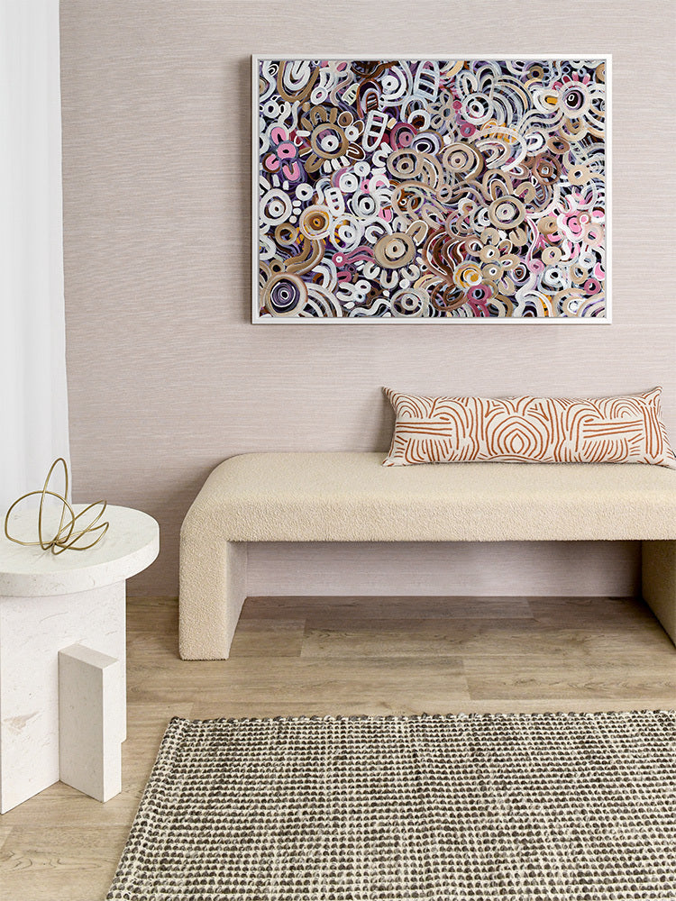 Connectedness Pink Canvas Art Print  | Lifestyle