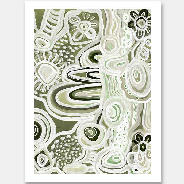 River Country Green Unframed Art Print 