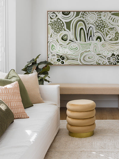 River Country Green Canvas Art Print  | Lifestyle