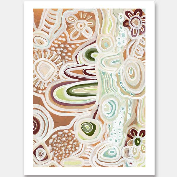 River Country Tan Unframed Art Print 