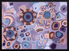 Vivid purple and pink composition featuring blooming flower shapes, geometric tiles, and layered brushstrokes. From the Maria Watson-Trudgett collection with Urban Road.