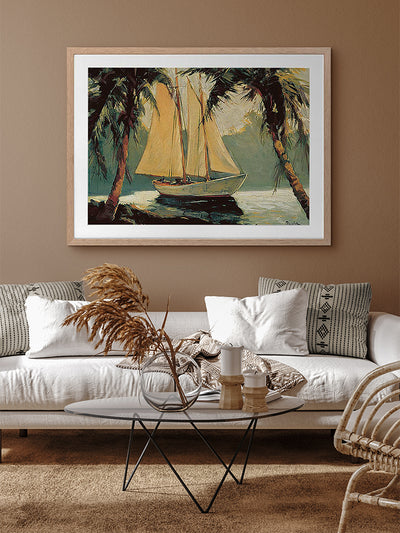 Golden Sails Framed Art Print | Lifestyle