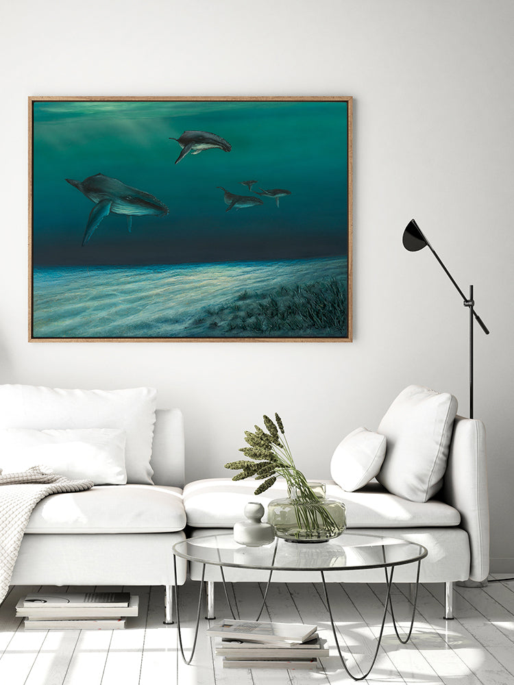 Whales Canvas Art Print | Lifestyle