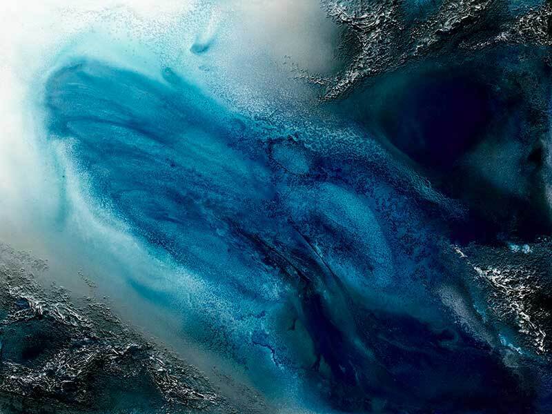 Acrylic Paint Pour Dark Blue Ocean hotsell Waves Resin Coating Art