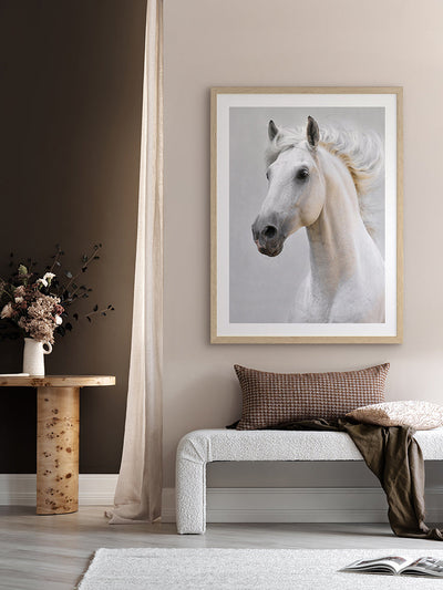 White Beauty Poster Framed Art Print | Lifestyle