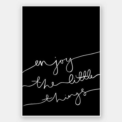 Enjoy the little things Unframed Art Print