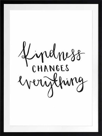 Kindness Poster Framed Art Print