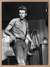 James Dean Mono Poster Framed Art Print