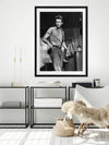 James Dean Mono Poster Framed Art Print | Lifestyle
