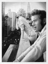 James and Marilyn Mono Poster Framed Art Print