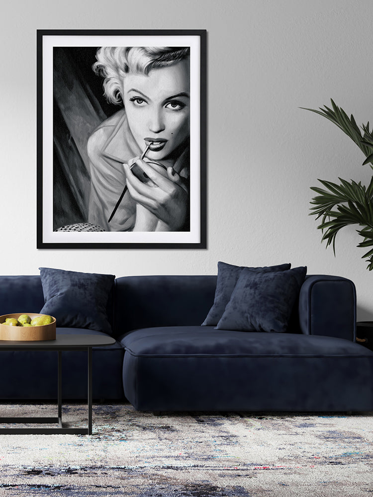 Marilyn Mono Poster Framed Art Print | Lifestyle