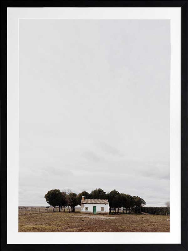 Little Cottage Poster Framed Art Print