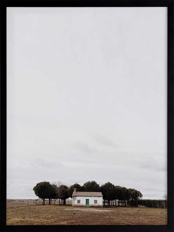 Little Cottage Poster Framed Art Print