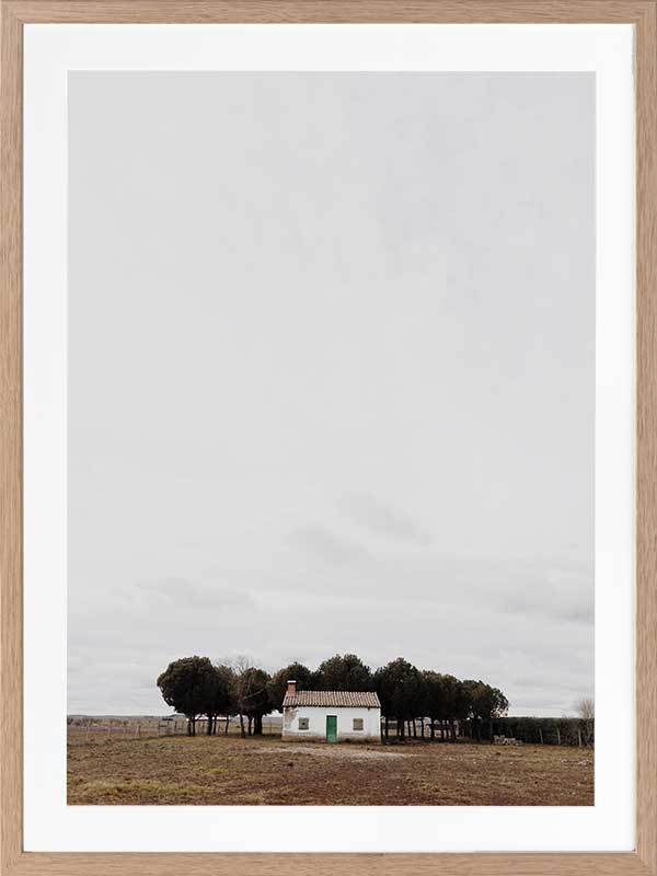 Little Cottage Poster Framed Art Print