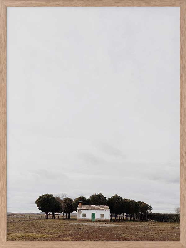 Little Cottage Poster Framed Art Print