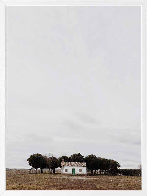 Little Cottage Poster Framed Art Print