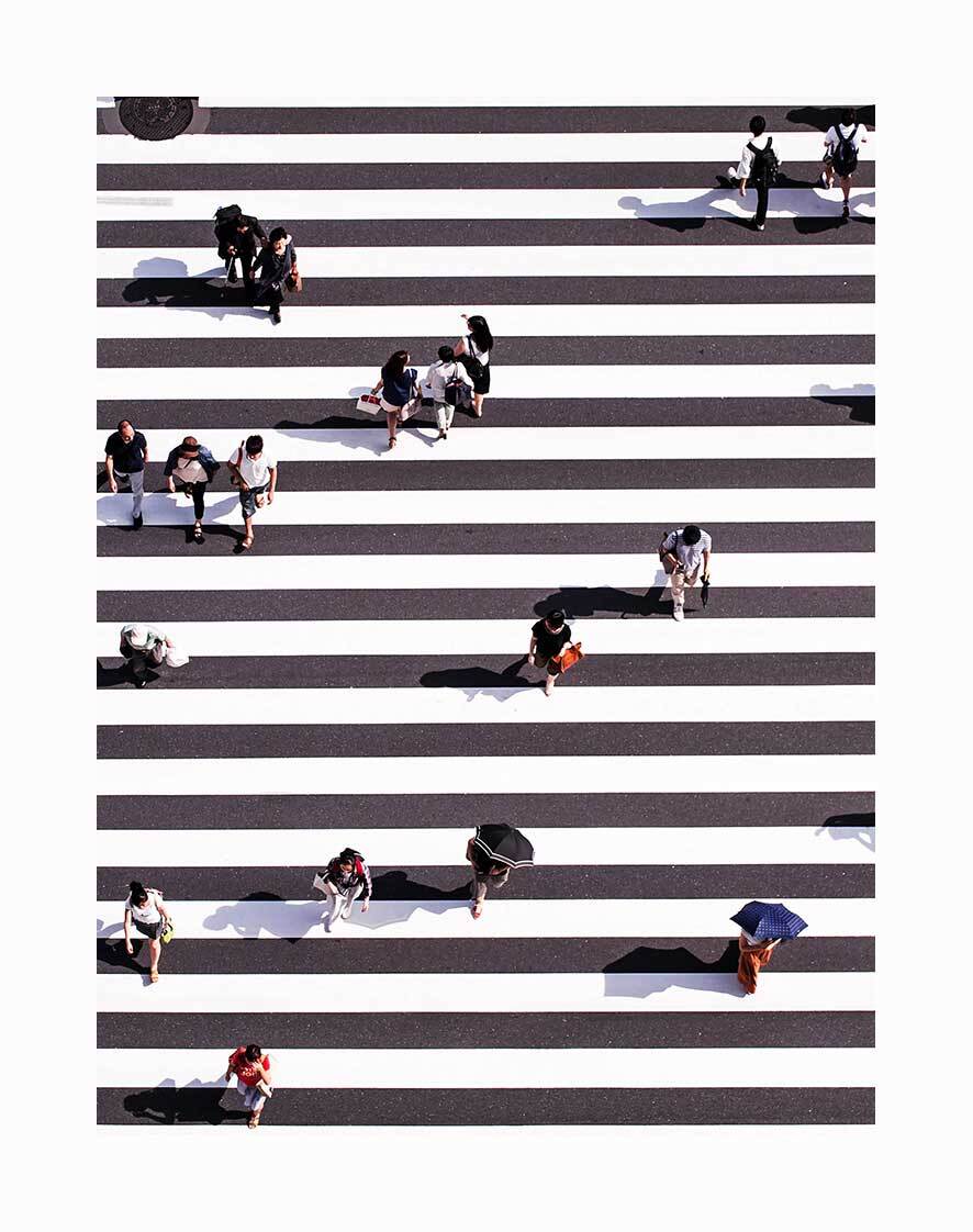 Pedestrian Unframed Art Print