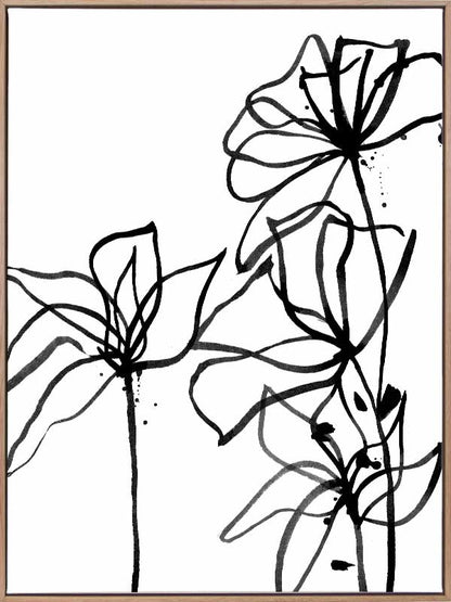 Ink Flowers I Canvas Art Print