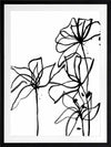 Ink Flowers I Poster Framed Art Print