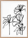 Ink Flowers I Poster Framed Art Print