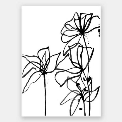 Ink Flowers I Unframed Art Print