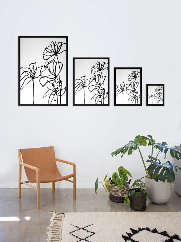 Ink Flowers I Poster