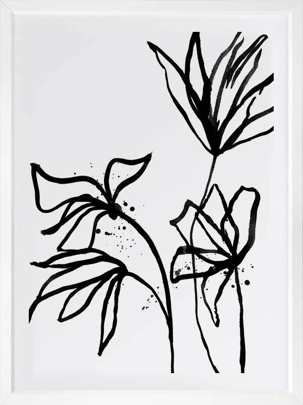 Ink Flowers II Poster