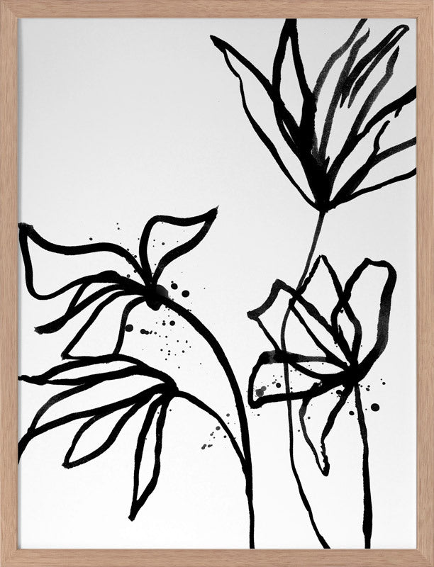 Ink Flowers II Poster