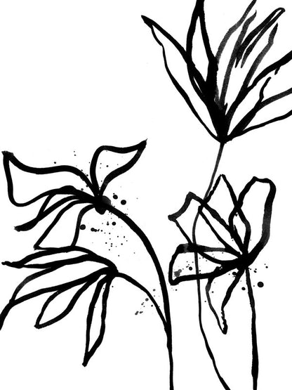 Ink Flowers II Unframed Art Print