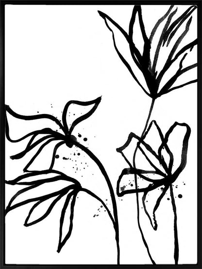 Ink Flowers II Canvas Art Print