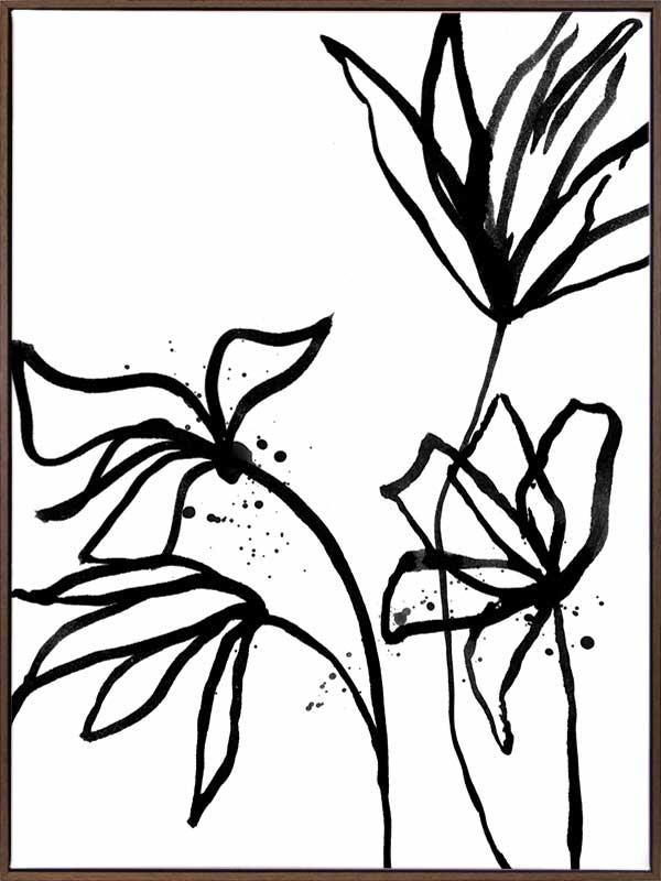 Ink Flowers II Canvas Art Print