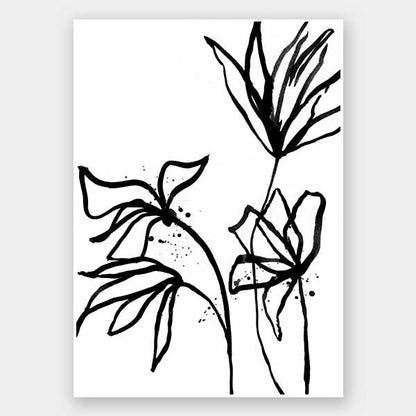 Ink Flowers II Unframed Art Print