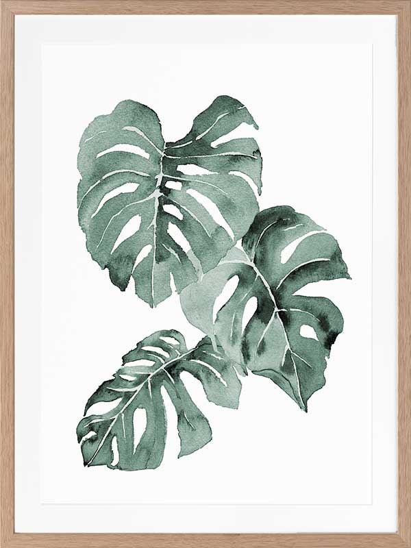 Zulu Monstera Framed Art Print